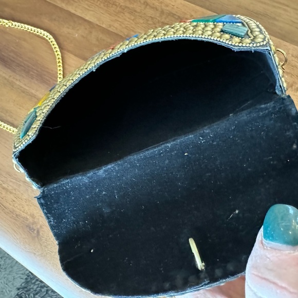 Artisan Nepal Studded Mosaic Colorful Hard Case Bag - Picture 8 of 8